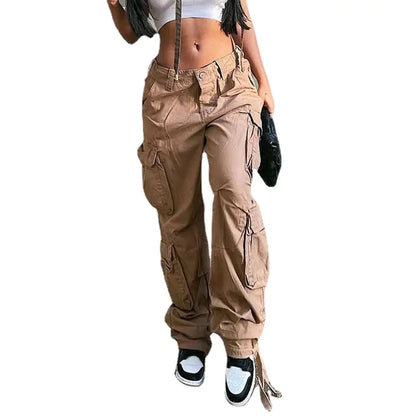 Cargo Solid Baggy Pants - WanderMart Co.