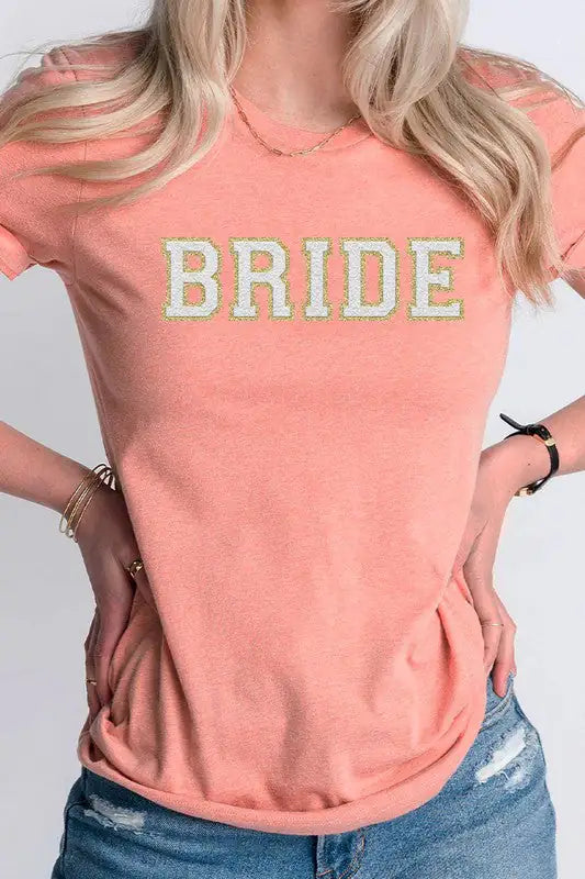 Bride Faux Chenille Graphic PLUS Tee - WanderMart Co.