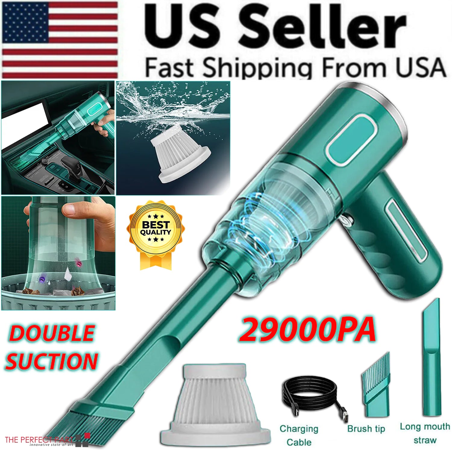 29000PA Cordless Hand Held Vacuum Cleaner Mini Portable Car Auto Home Wireless - WanderMart Co.