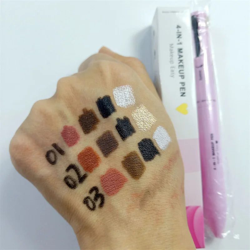 4 In 1 Face Makeup Pen Eyebrow - WanderMart Co.