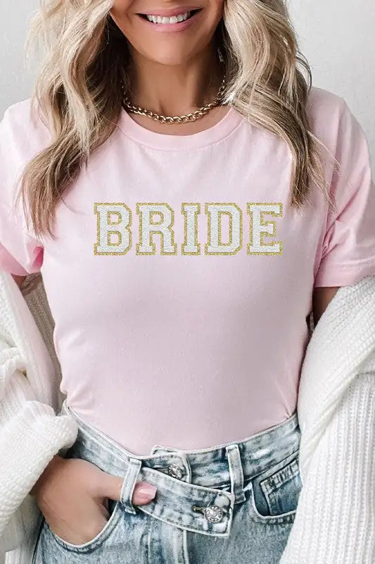 Bride Faux Chenille Graphic PLUS Tee - WanderMart Co.