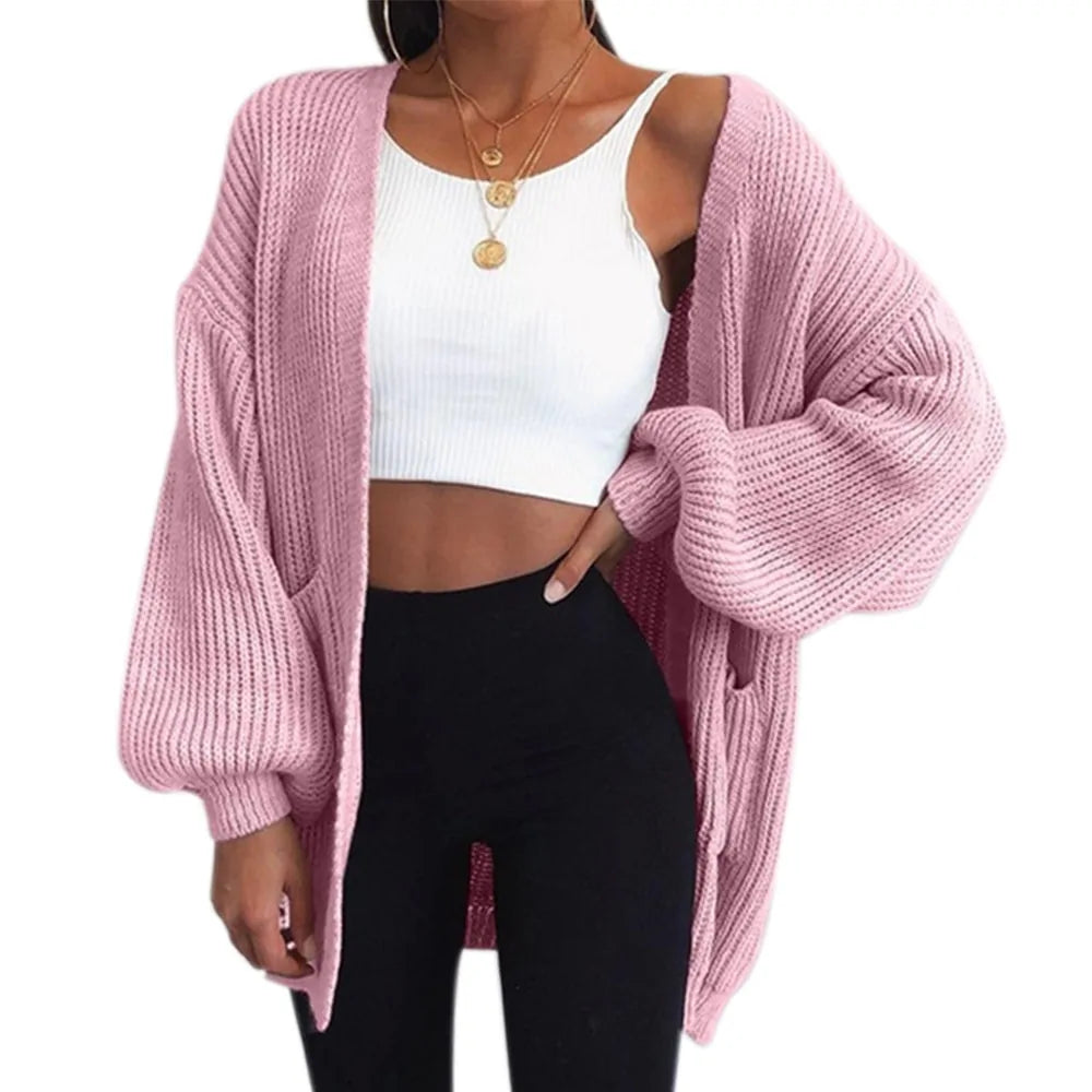 Winter Coat Loose Knitted Sweater Cardigan - WanderMart Co.