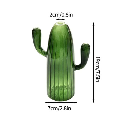 Modern Transparent Cactus Glass Vase for Room Decoration - WanderMart Co.