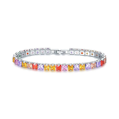 Clear Square Cubic Zirconia Tennis Bracelet - WanderMart Co.