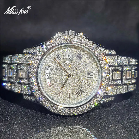 Masculino Diamond Quartz Watches - WanderMart Co.