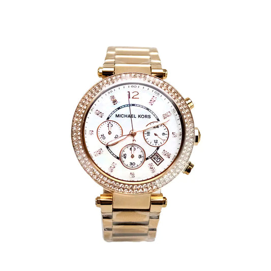 Michael Kors (MK5491) Parker 40 mm Case Stainless Steel Rose Gold Toned Watch - WanderMart Co.