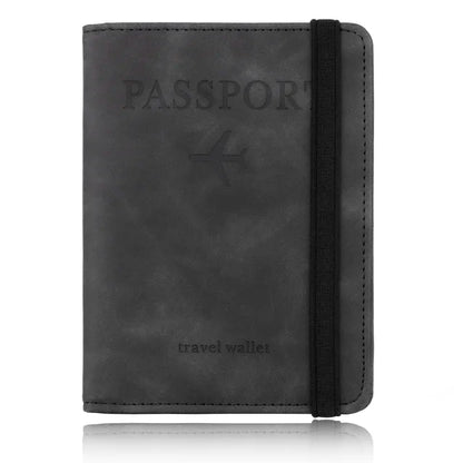 Blocking Passport Holder Leather Travel Wallet - WanderMart Co.