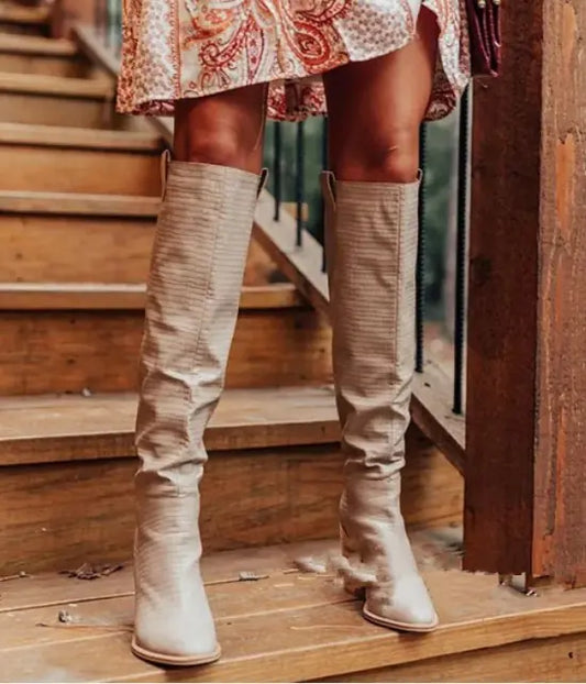 Over The Knee Heel Boots - WanderMart Co.