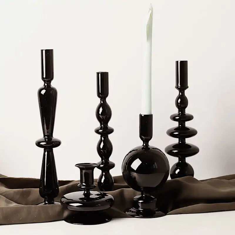 Rue Glass Candlestick - WanderMart Co.