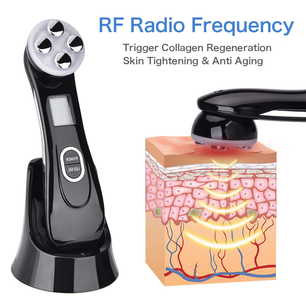 Facial 5-In-1 LED Skin Tightening Beauty - WanderMart Co.