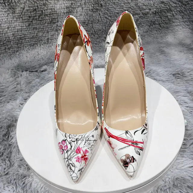 Veowalk Flowers Stiletto Pumps - WanderMart Co.