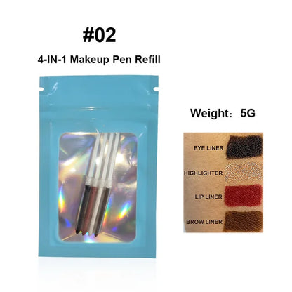 4 In 1 Face Makeup Pen Eyebrow - WanderMart Co.