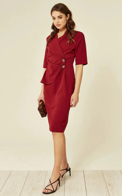 Diane Wrap Blazer Dress - WanderMart Co.