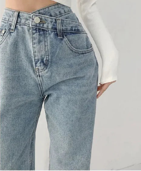 Windy High-waisted Jeans Look Thin And Straight - WanderMart Co.