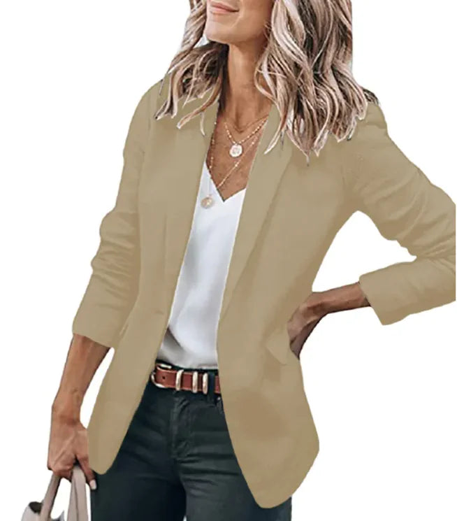 Classic Elegance Long Sleeve Suit Jacket - WanderMart Co.