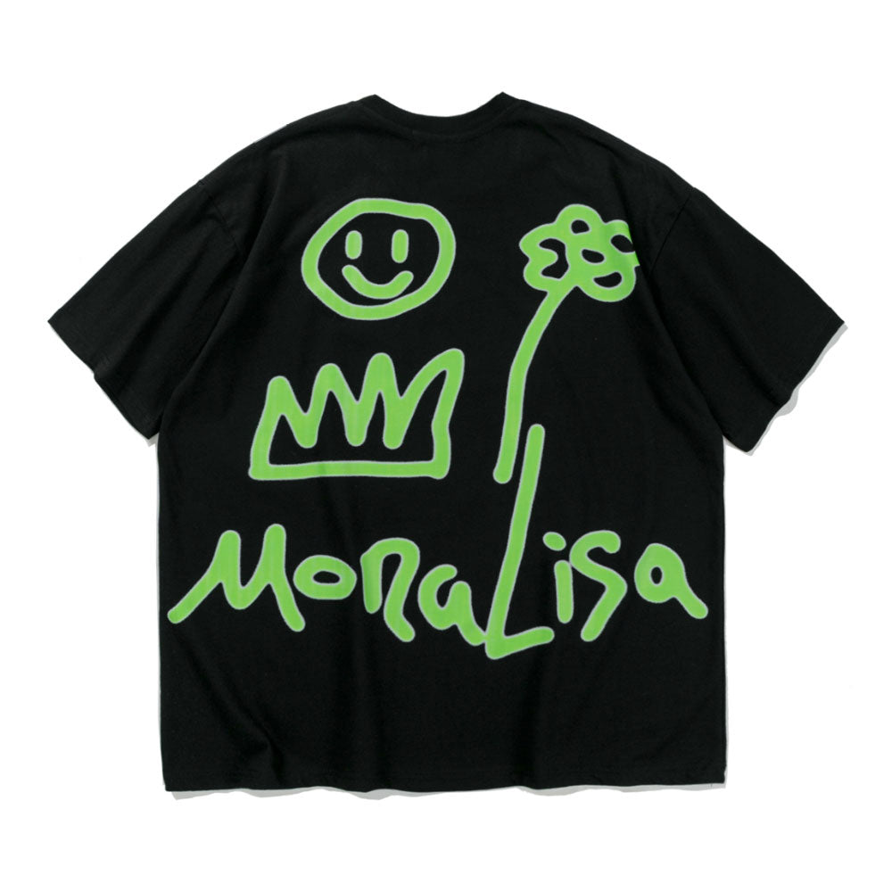 Graffiti Mona Lisa Smile Face Streetwear T-Shirts - WanderMart Co.