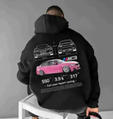 Men's Fashion Car Printed Hoodie - WanderMart Co.