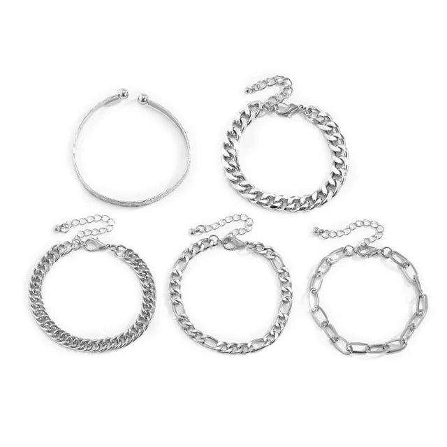 5 Pieces Bohemian Bracelets Set for Women - WanderMart Co.