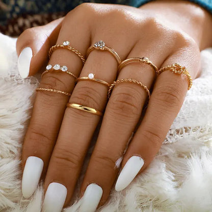 Fashion Boho Crystal Joint Ring Set - WanderMart Co.