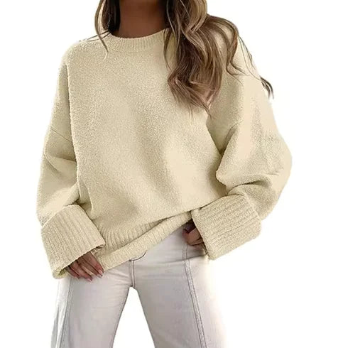 Women’s Fashion Plush Sweater Top - WanderMart Co.