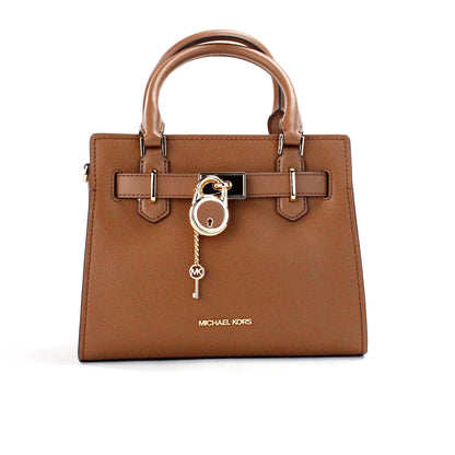 Michael Kors Hamilton Small Luggage Leather Satchel - WanderMart Co.