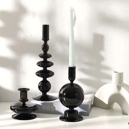 Rue Glass Candlestick - WanderMart Co.