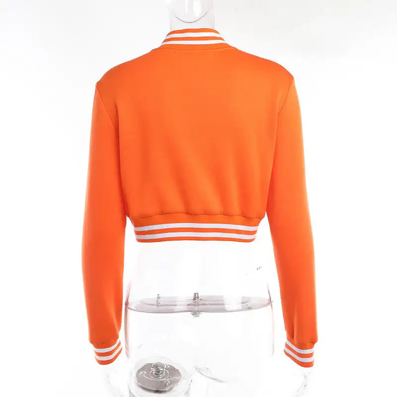 Cropped Varsity Jacket - WanderMart Co.