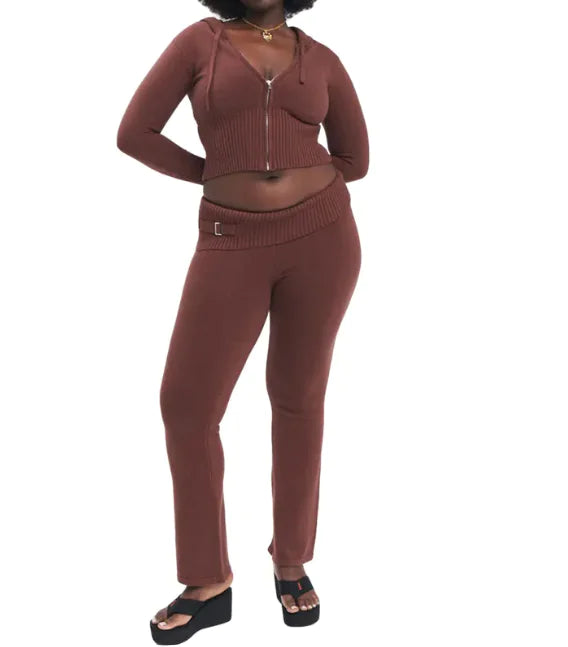 ChicComfort High-Waist Hoodie & Pants Set - WanderMart Co.