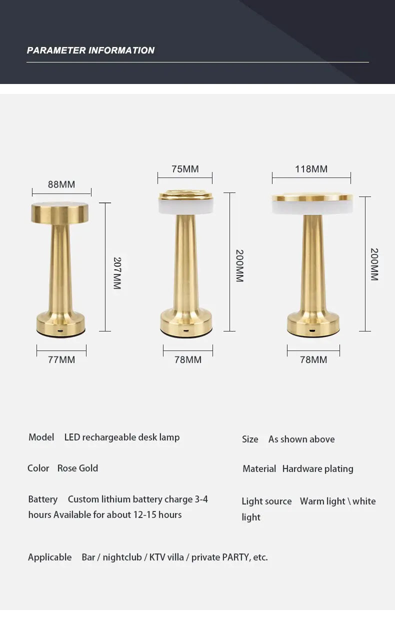 Retro Bar LED Table Lamp - WanderMart Co.