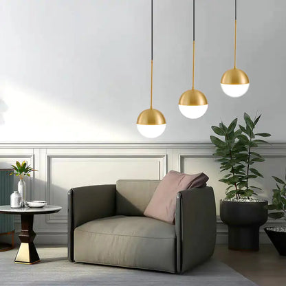 Golden Glass Ball Pendant Light - WanderMart Co.