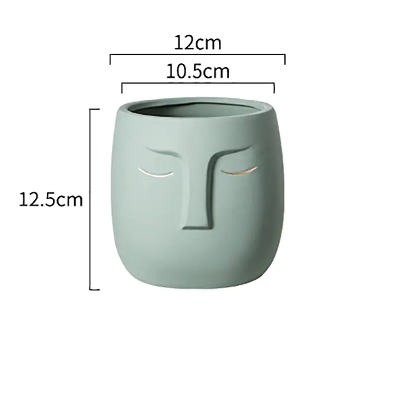 Ceramic Face Living Room Vase - WanderMart Co.