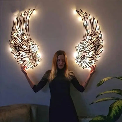 Angel Wings Wall Art With Led Lights - WanderMart Co.