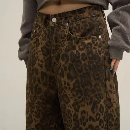 Vintage Leopard Jeans - WanderMart Co.