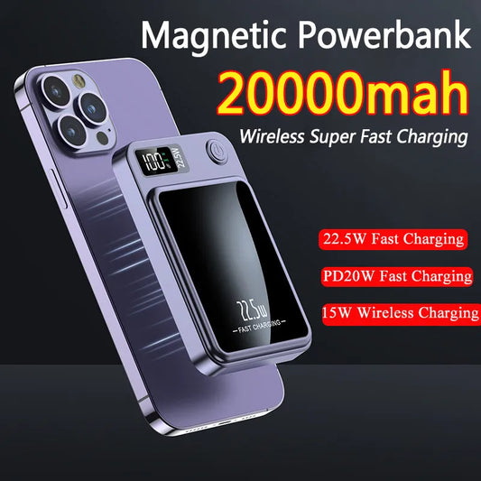 Magnetic Qi Wireless Charger Magnetic Powerbank - WanderMart Co.