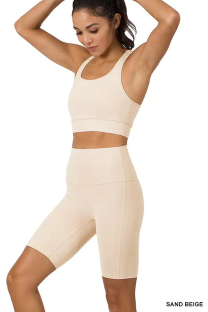 Athletic Tank Top & Biker Shorts Set - WanderMart Co.