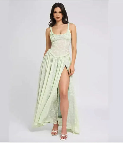 Women's V-neck Strap Lace Dress - WanderMart Co.