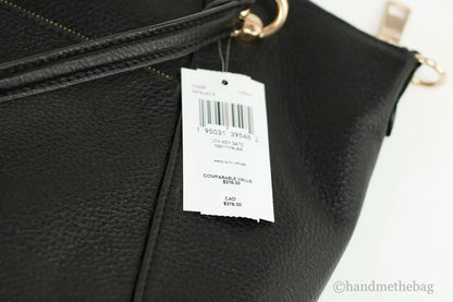 Coach Kacey Black Leather Top Zip Satchel Crossbody Bag - WanderMart Co.