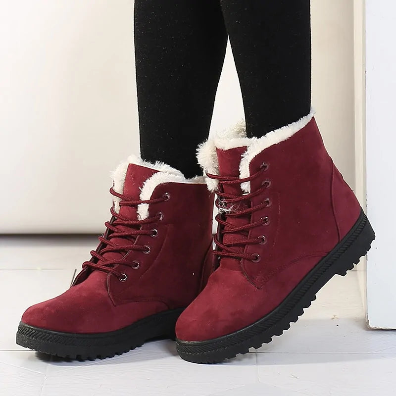 Women Winter Ankle Boots Winter Shoes - WanderMart Co.