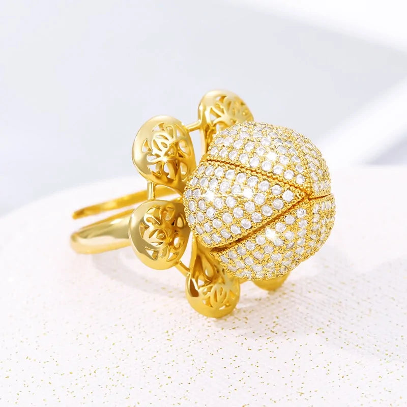 Gold Flower Bud Ring - WanderMart Co.