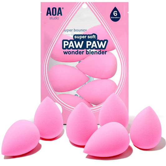 AOA Studio Collection makeup Sponge Set Latex Free and High-definition Set of 6 makeup Wonder blender For Powder Cream and Liquid, Super Soft Wonder Beauty Cosmetic - WanderMart Co.