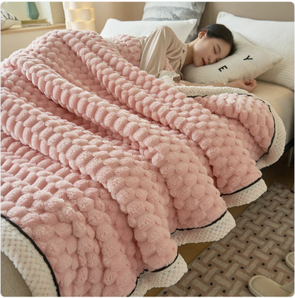 Winter Coral Flannel Thermal Blanket - WanderMart Co.