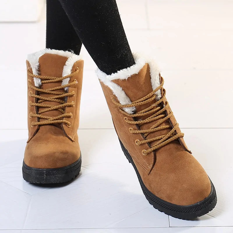 Women Winter Ankle Boots Winter Shoes - WanderMart Co.