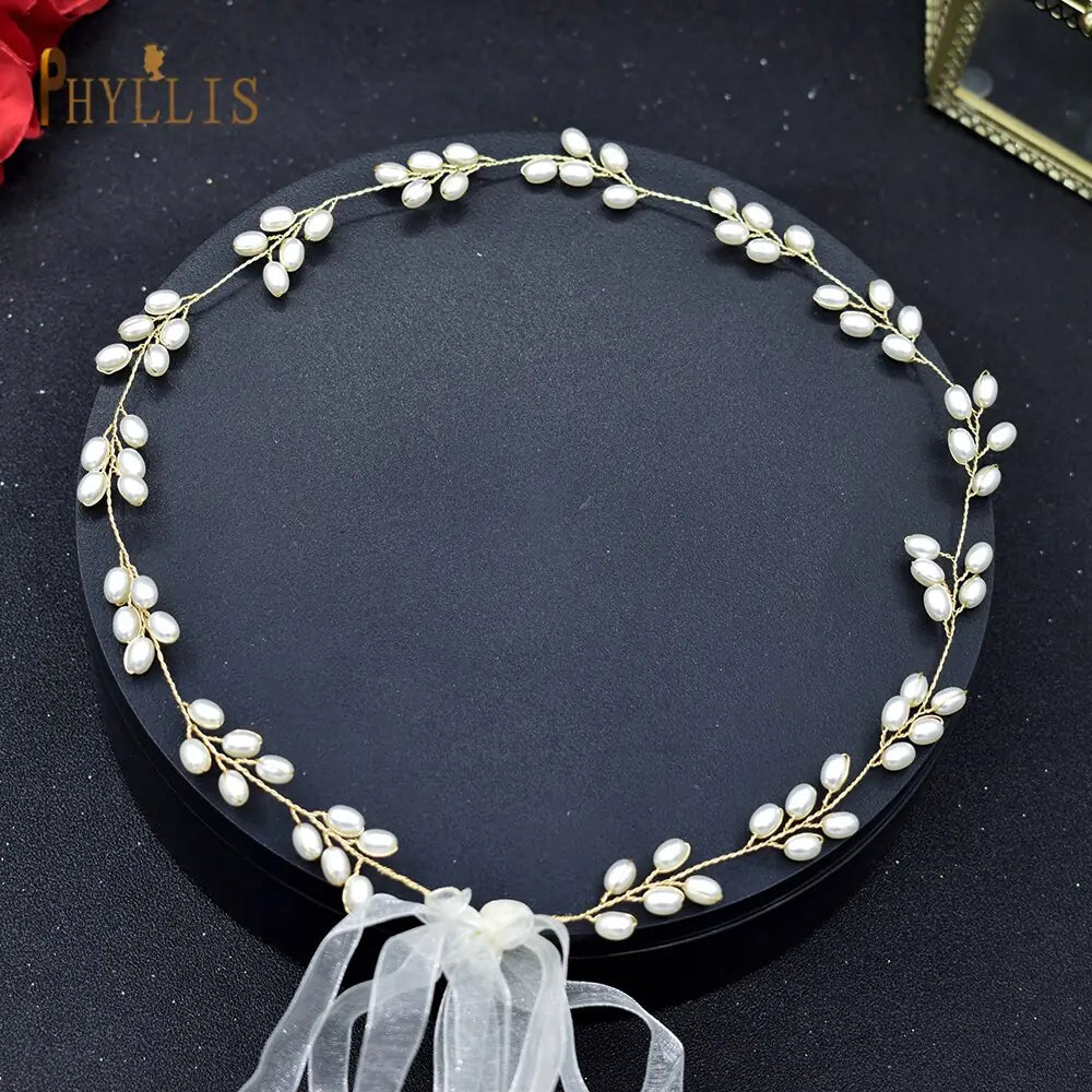 S01 Beaded Wedding Belt Pearls - WanderMart Co.