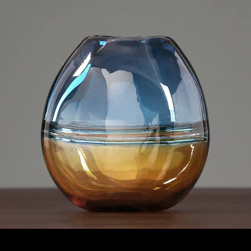 Modern Gradient Light Luxury Minimalist Glass Vase - WanderMart Co.