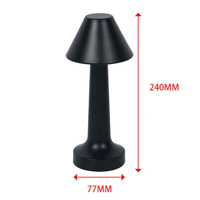 Retro Bar Desk Table Lamp Rechargeable Wireless Touch Sensor Night Light for Restaurant Coffee Bedroom Bedside Home Decor Lamps - WanderMart Co.