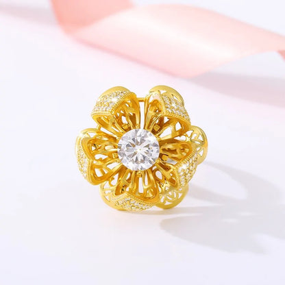 Gold Flower Bud Ring - WanderMart Co.