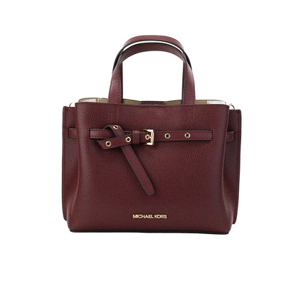 Michael Kors Emilia Small Dark Cherry Leather Satchel Bag