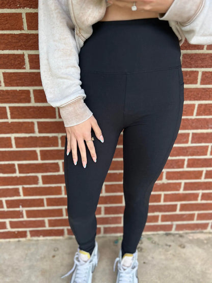 ASK Apparel Butter Soft Black Leggings - WanderMart Co.