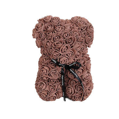 25cm Rose Teddy Bear From Flowers Bear With Flowers Red Rose Bear - WanderMart Co.