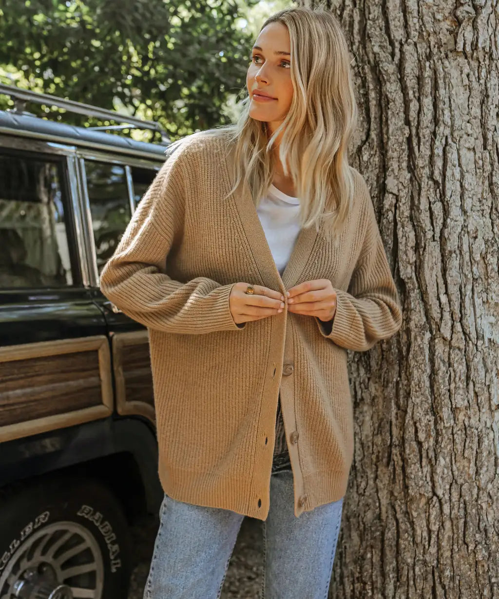 Cashmere Cardigan With V-Neck - WanderMart Co.